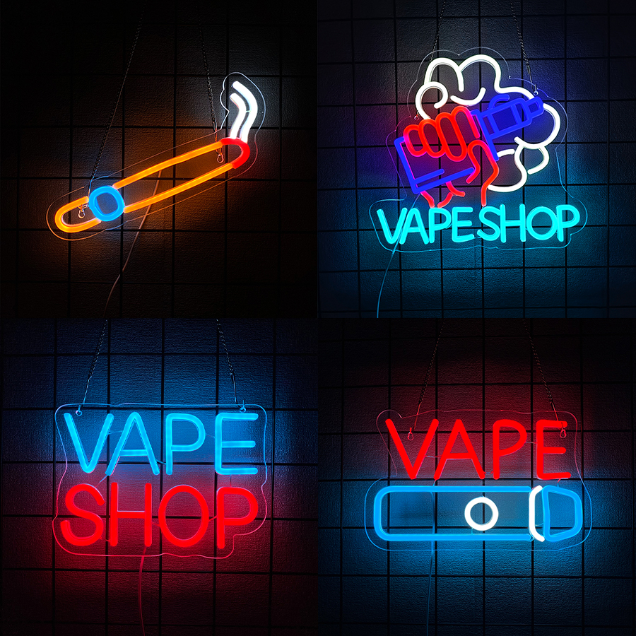 Vaping Shop - Smoke Series Neon Sign For Wall