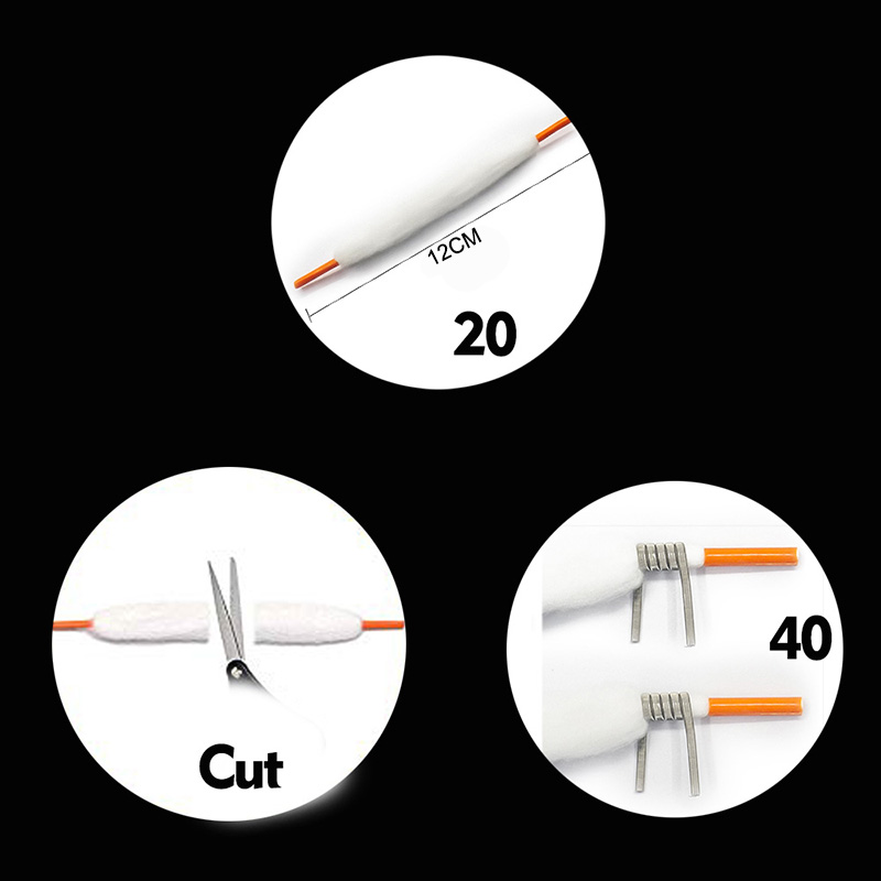 100pcs Coil wick Cotton Replac - Vaping Goods ulasan dan harga