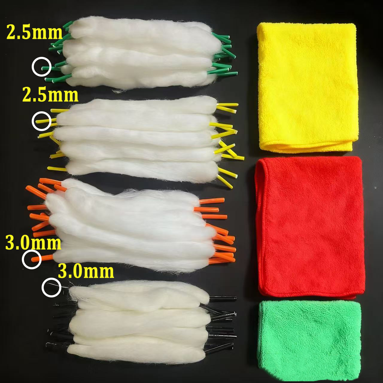 100-10pcs 3.0/2.5mm Colorful P - Cotton Wick Organic ulasan dan harga