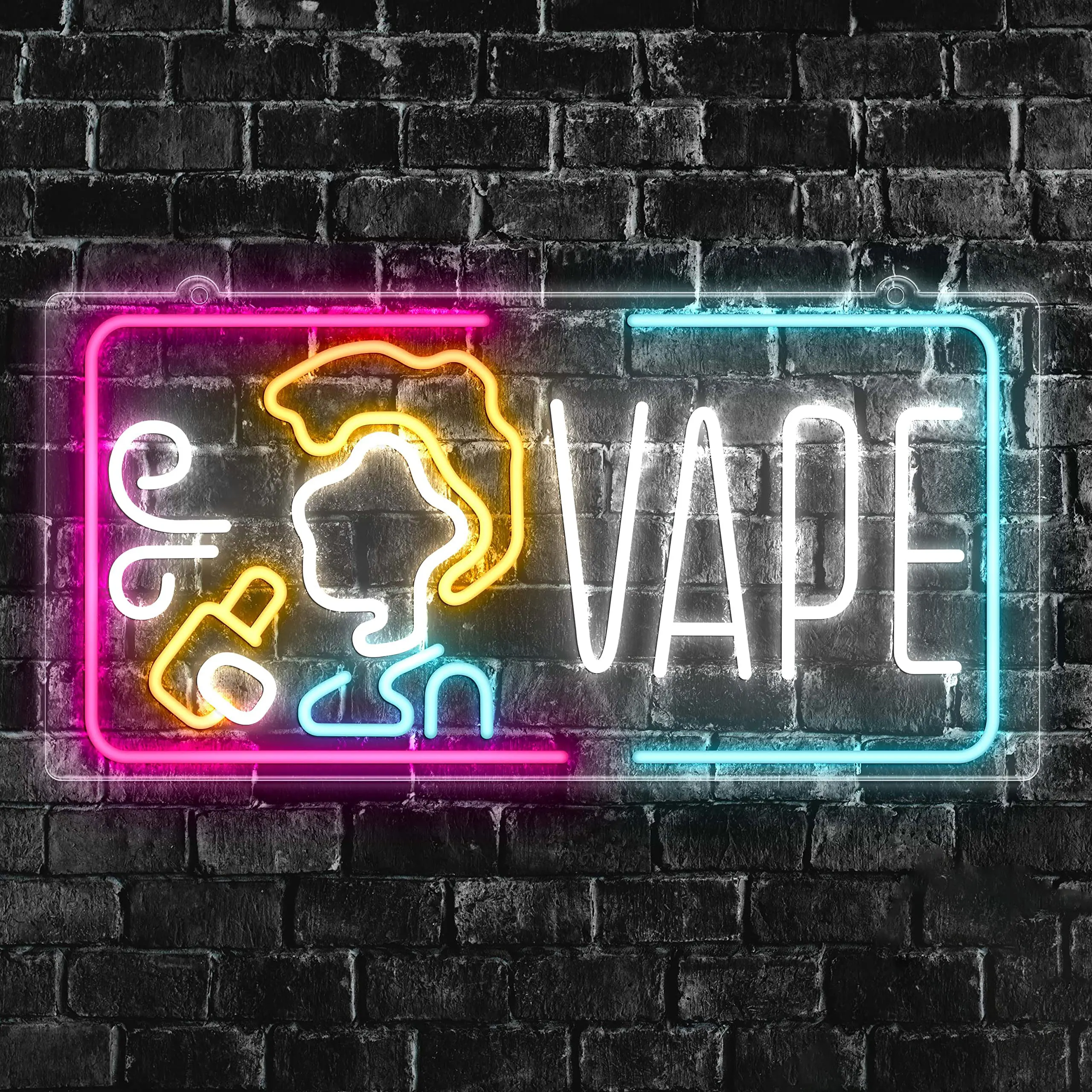 Vape Neon Sign Dimmable Smoke  - Vaping Shop ulasan dan harga
